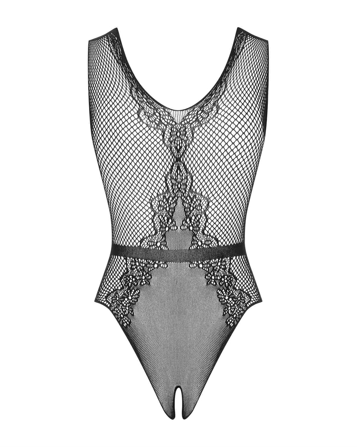 Body – floral, abierto, negro | Obsessive