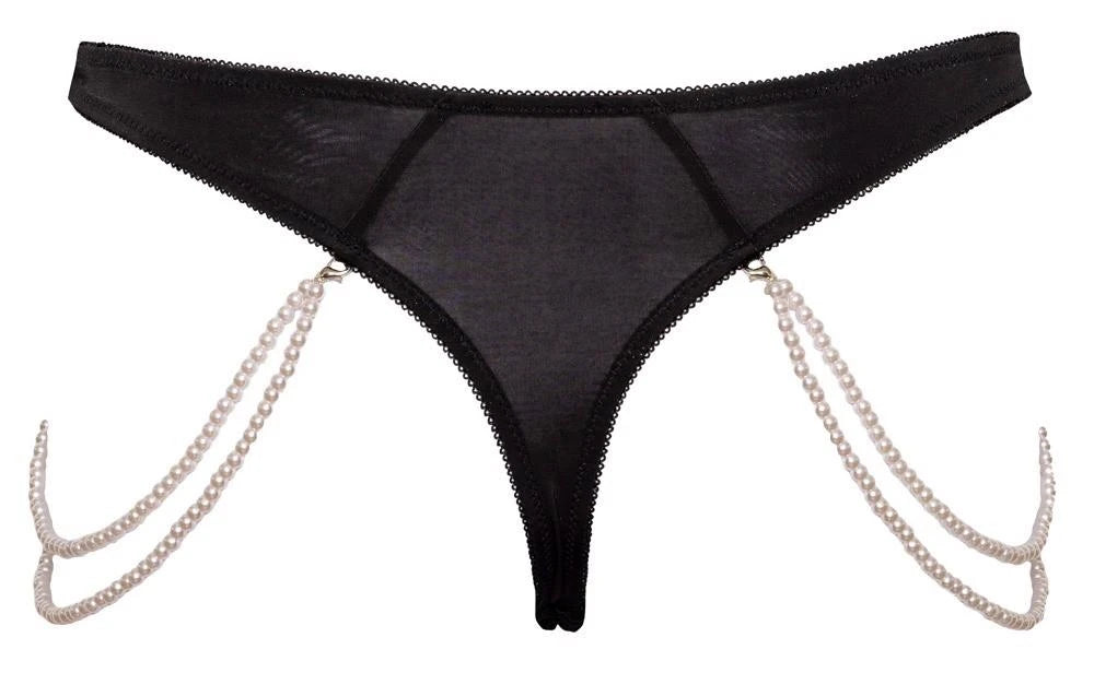 Cueca – em renda, bordada, preta | Cottelli LINGERIE