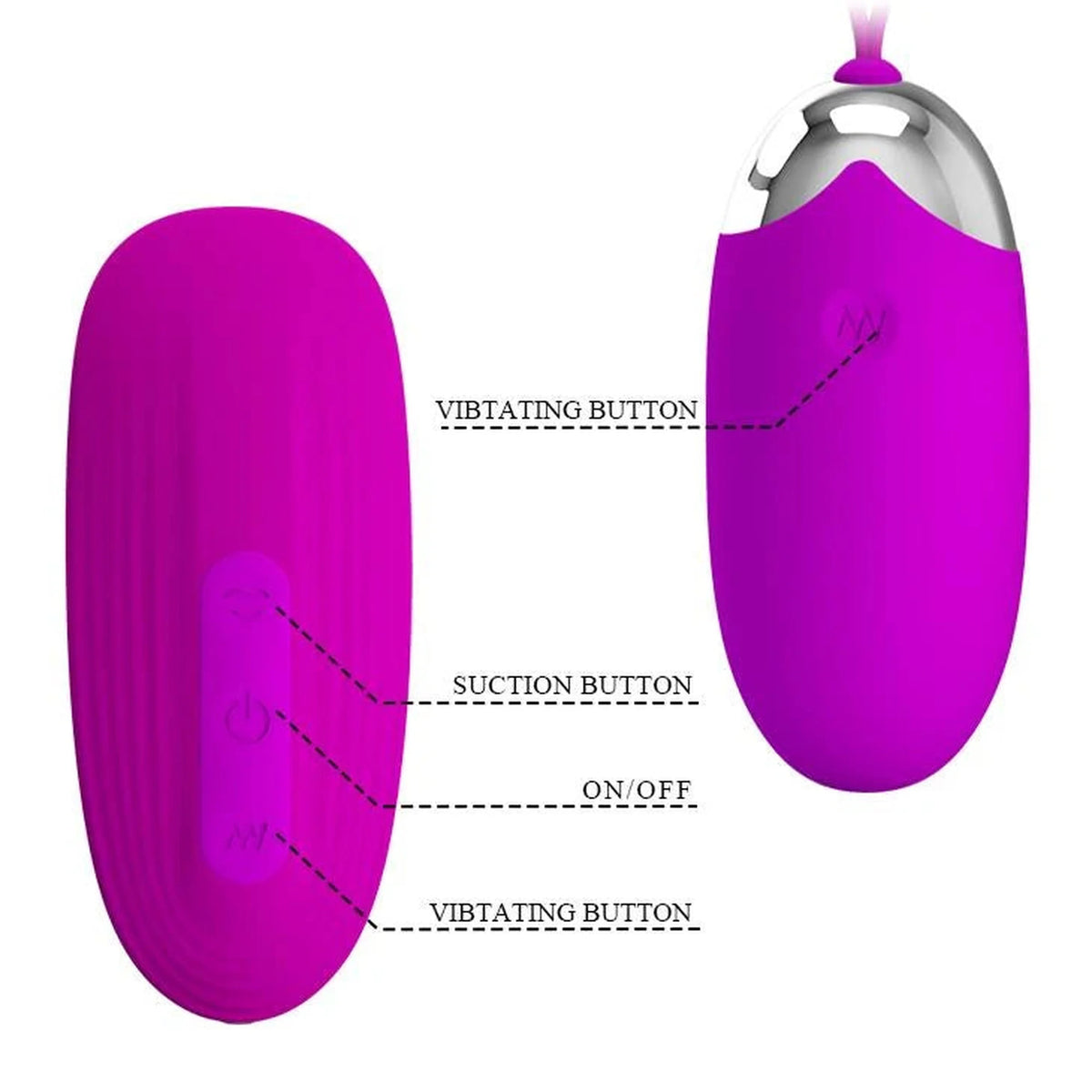 Clitoral stimulator Orthus Multifunctional 2 12 functions – remote control, rechargeable | Pretty Love