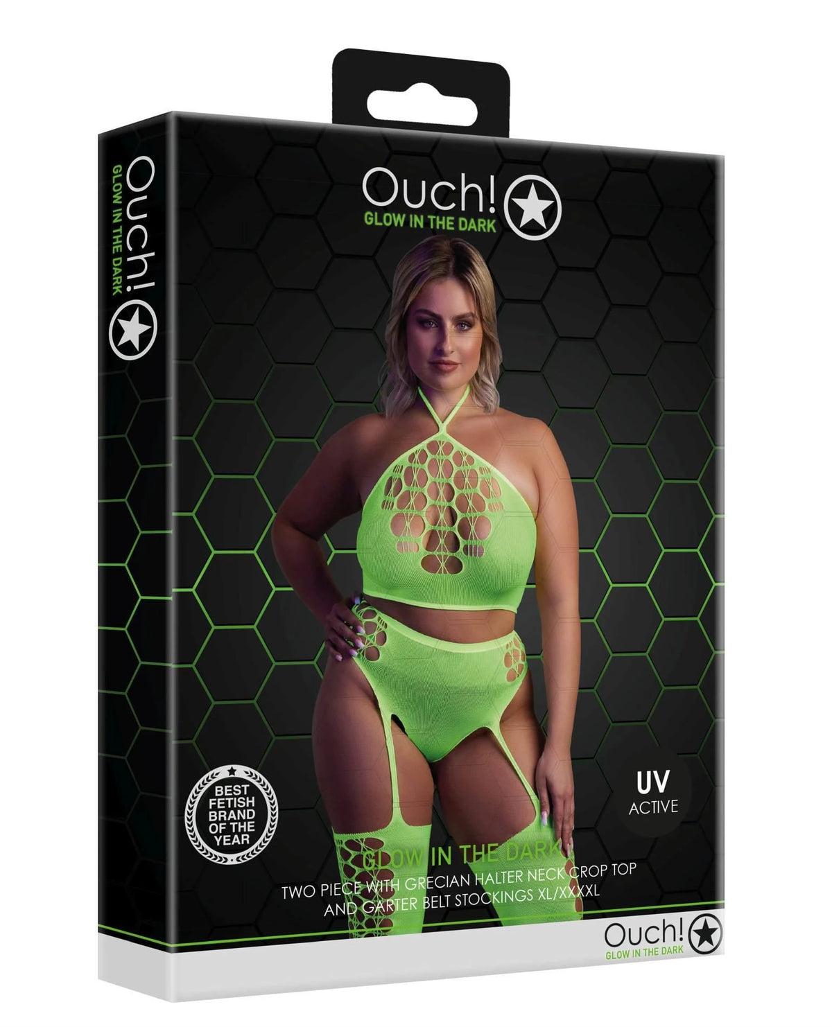 Meias Crop – tamanhos grandes, verde | Ouch!