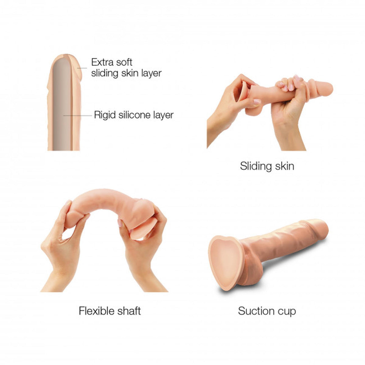 Realistic dildo Vanilla – with suction cup, nude 80-6016916 | Strap-on-me
