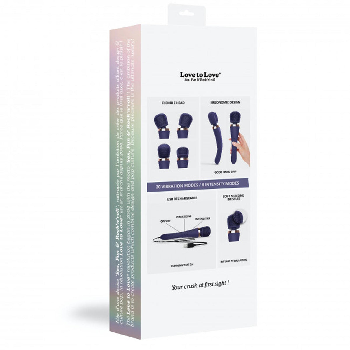 Wand-Massagegerät Midnight 20 Funktionen – wiederaufladbar | Love to Love