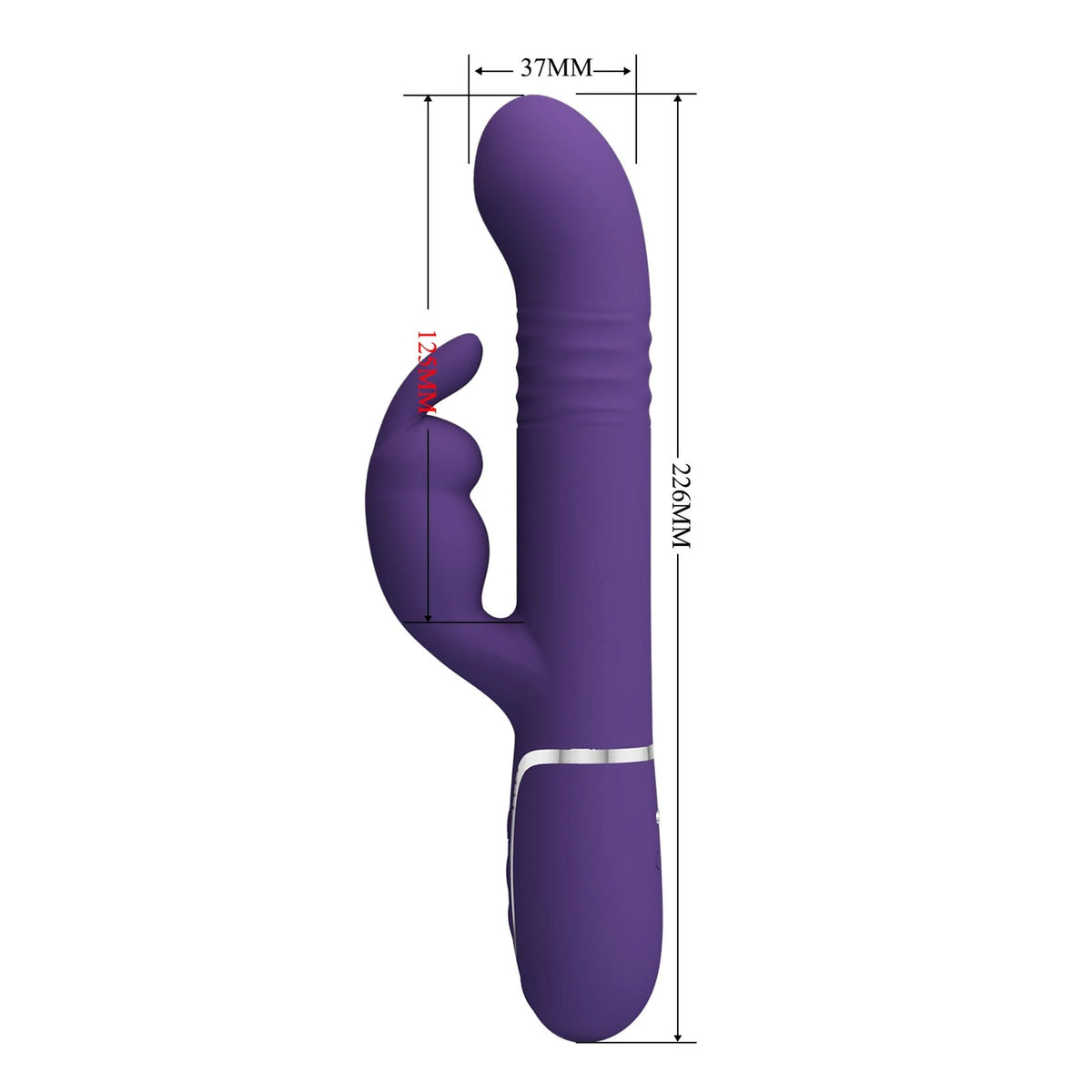 Rabbit vibrator Coale 7 functions – thrusting, rotating, purple BW-500013-2 | Pretty Love