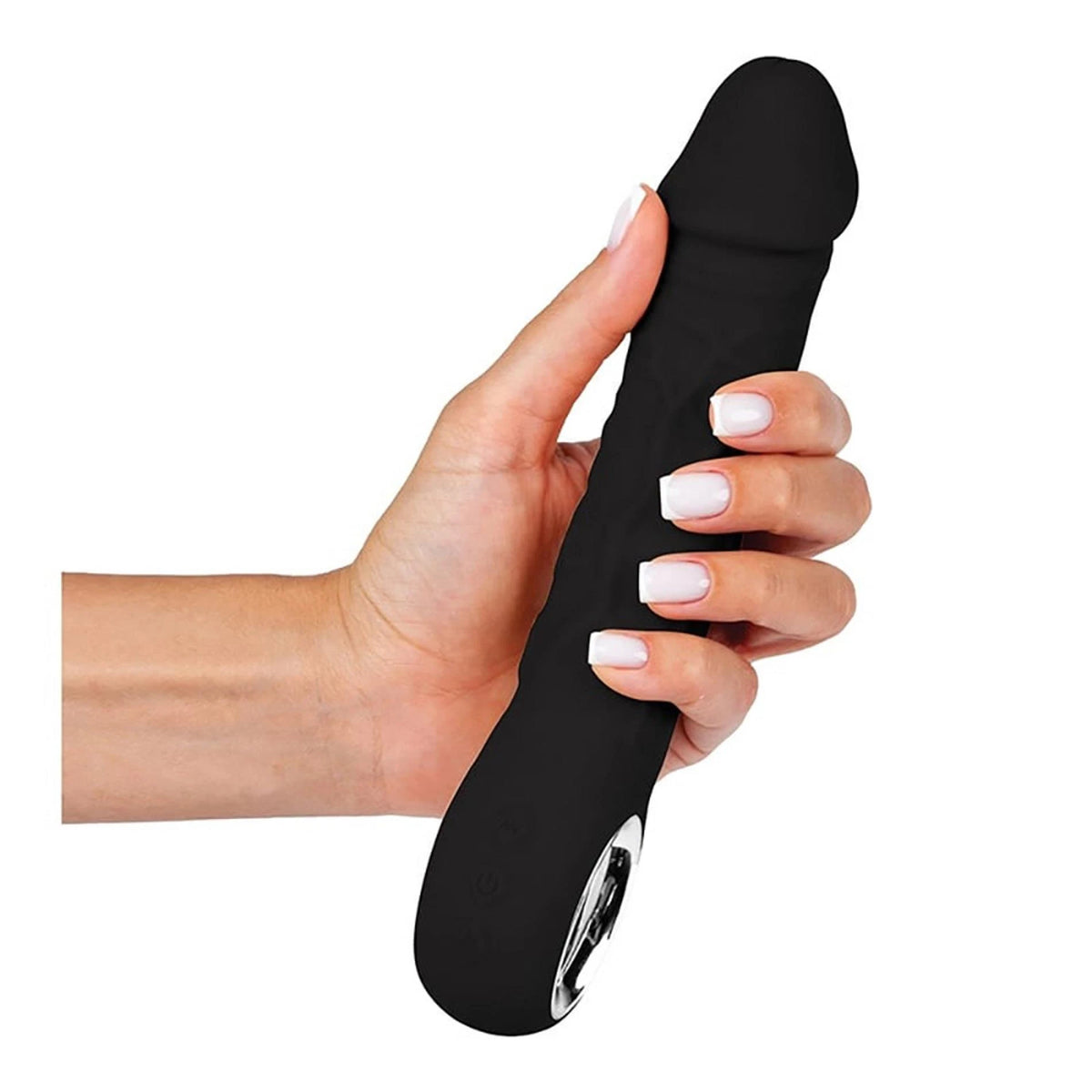 Realistischer Vibrator 10 Funktionen – wiederaufladbar, mit Wärmefunktion, schwarz | Fantasy