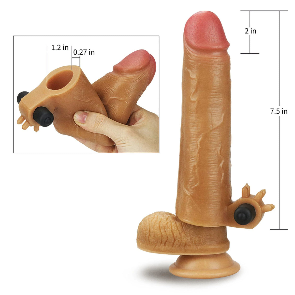 Funda para el pene Add 2 10-LV414101-1 | Lovetoy