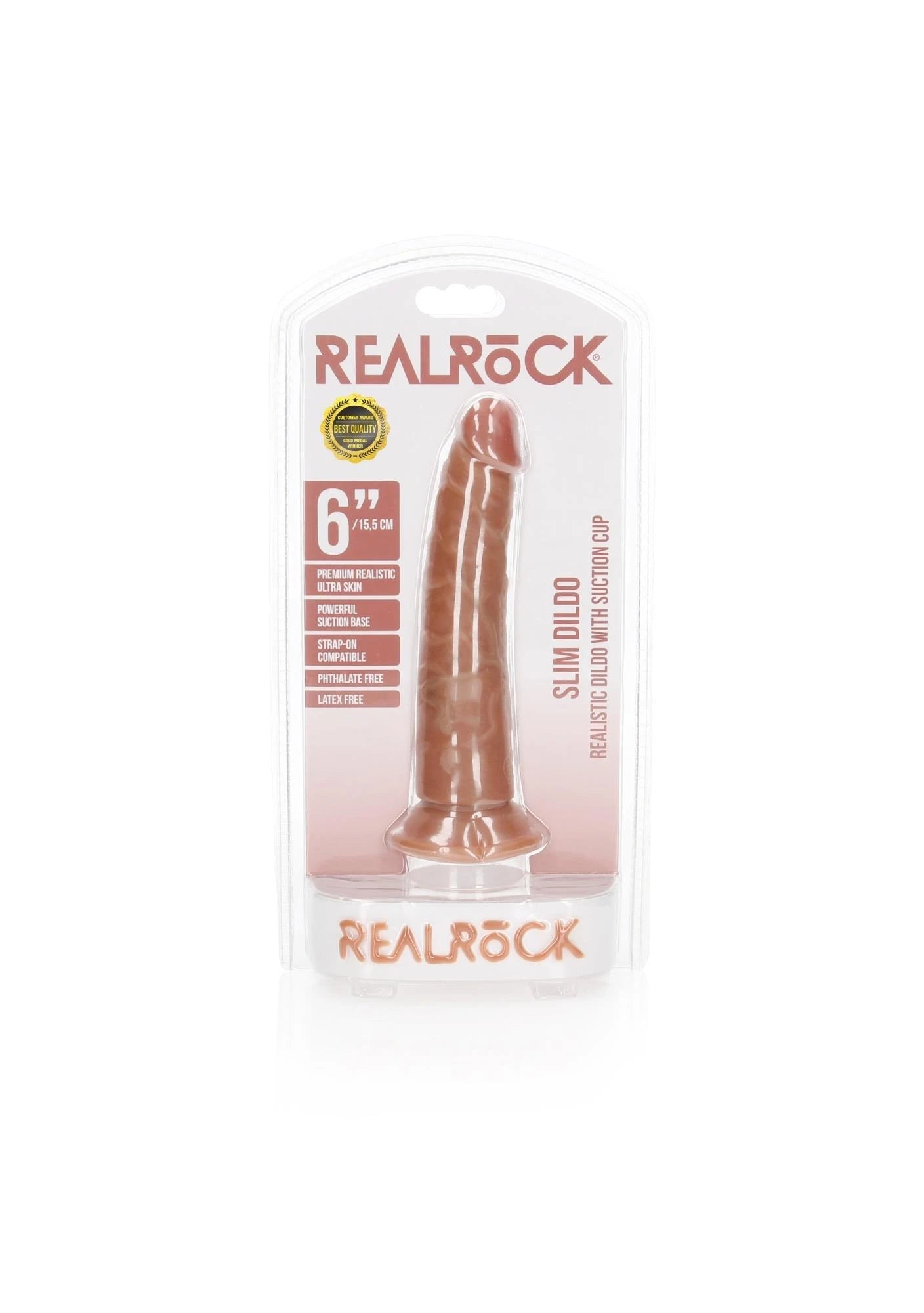 Slim Realistic Dildo with Suction Cup - 6 / 15,5 cm