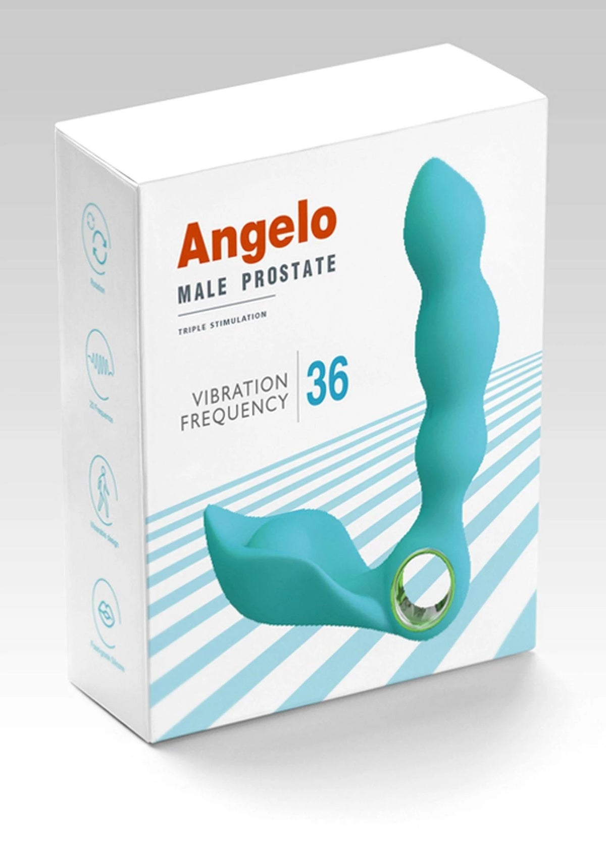 Masajeador de próstata Angelo Triple 36 funciones – recargable, vibrador, negro | Favorites