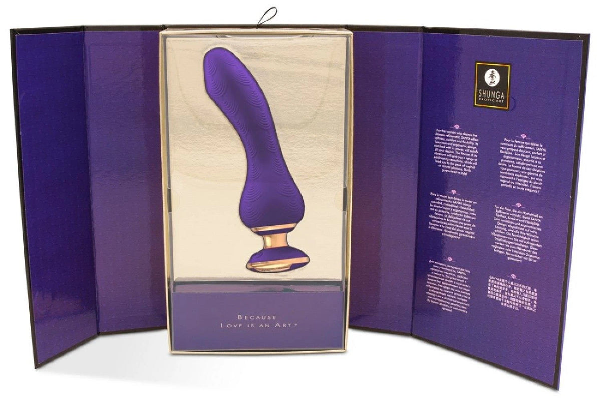 Vibrador punto G Sanya – recargable, morado | Shunga