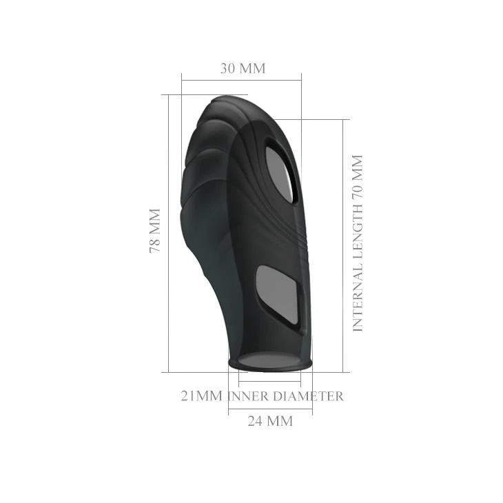 Vibratore da dito Lich – vibrante, nero | Pretty Love