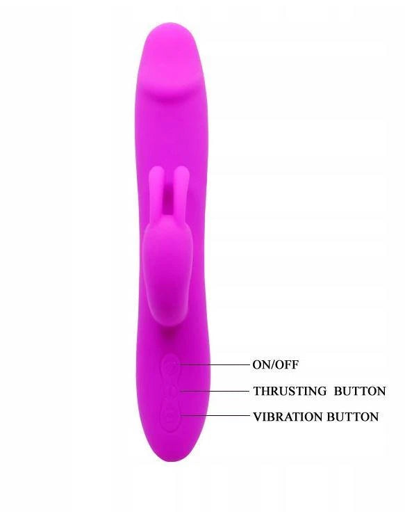 Rabbit-Vibrator Motion 7 Funktionen – wiederaufladbar, fuchsia | Pretty Love