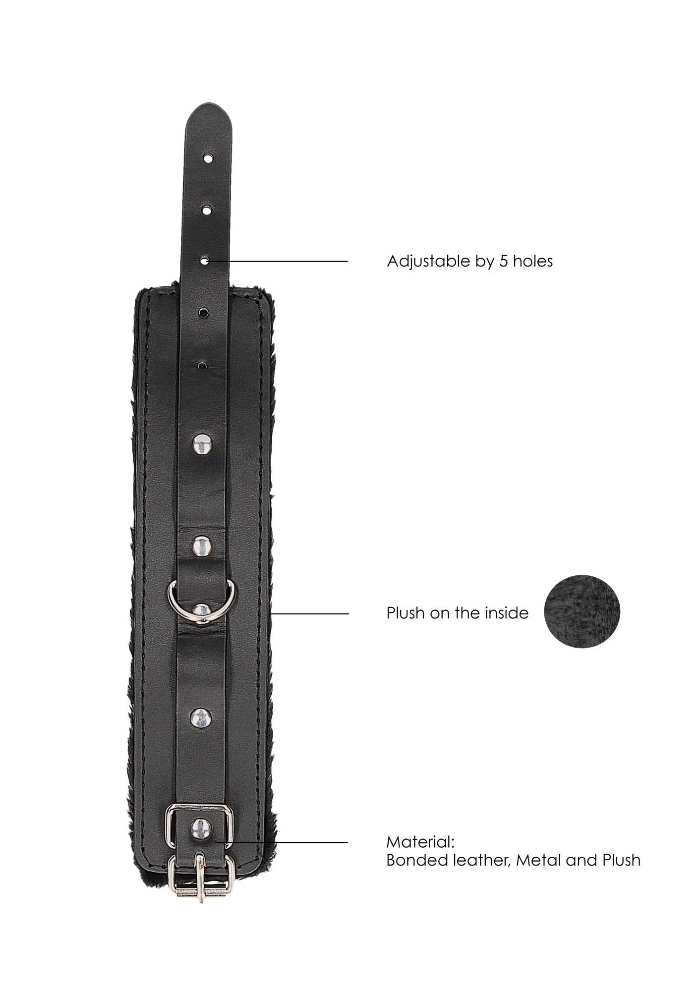 Plush Bonded Leather Hand Cuffs