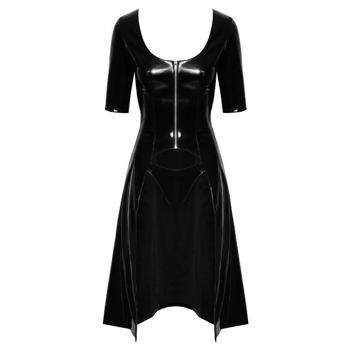 Completino – wetlook, con zip, nero 28517411021 | Black Level