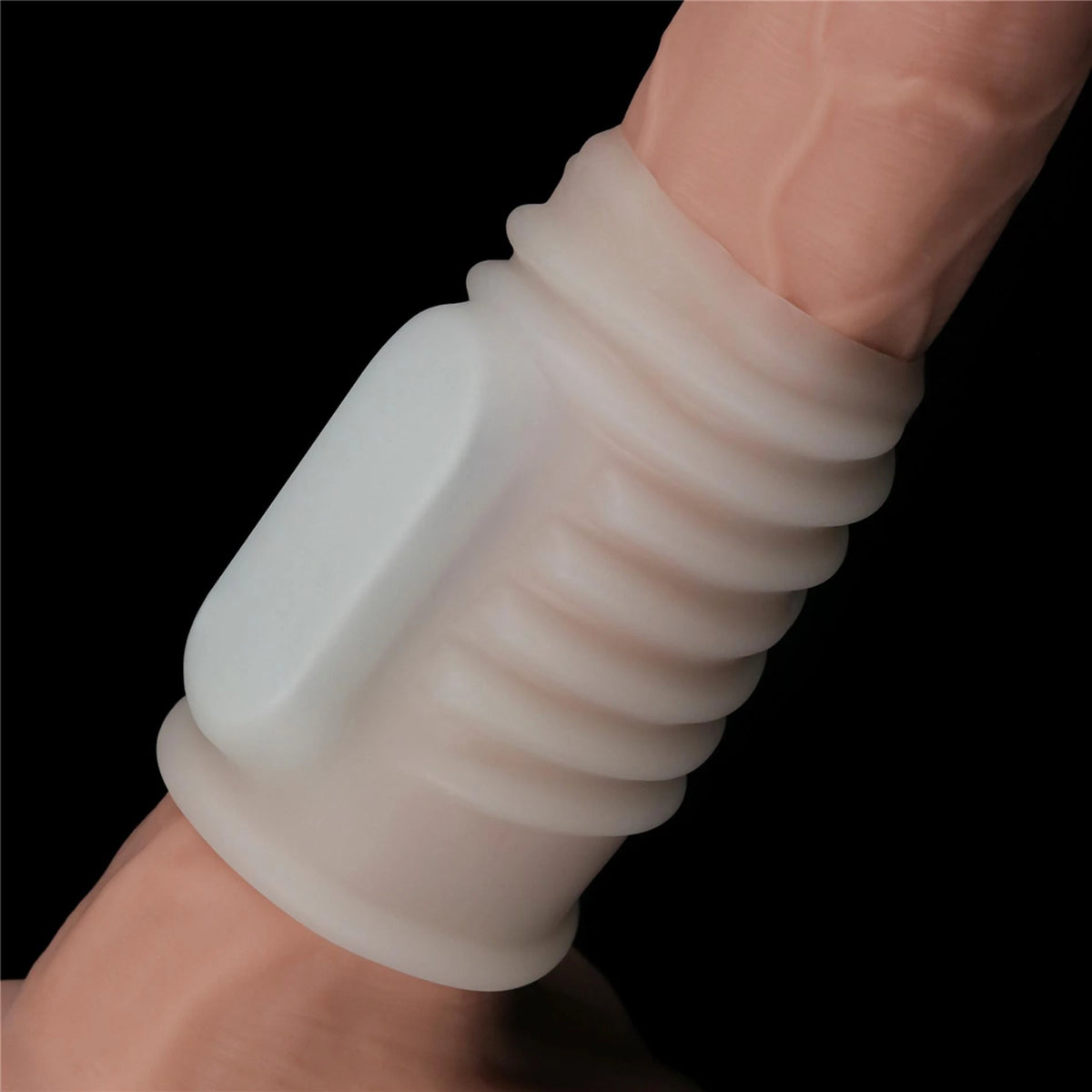 Anello fallico Spiral Knights – vibrante, bianco | Lovetoy