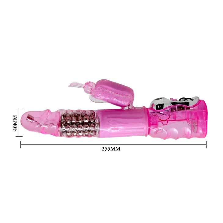 Vibrador rabbit – rotatorio, rosa BW-020033 | Baile