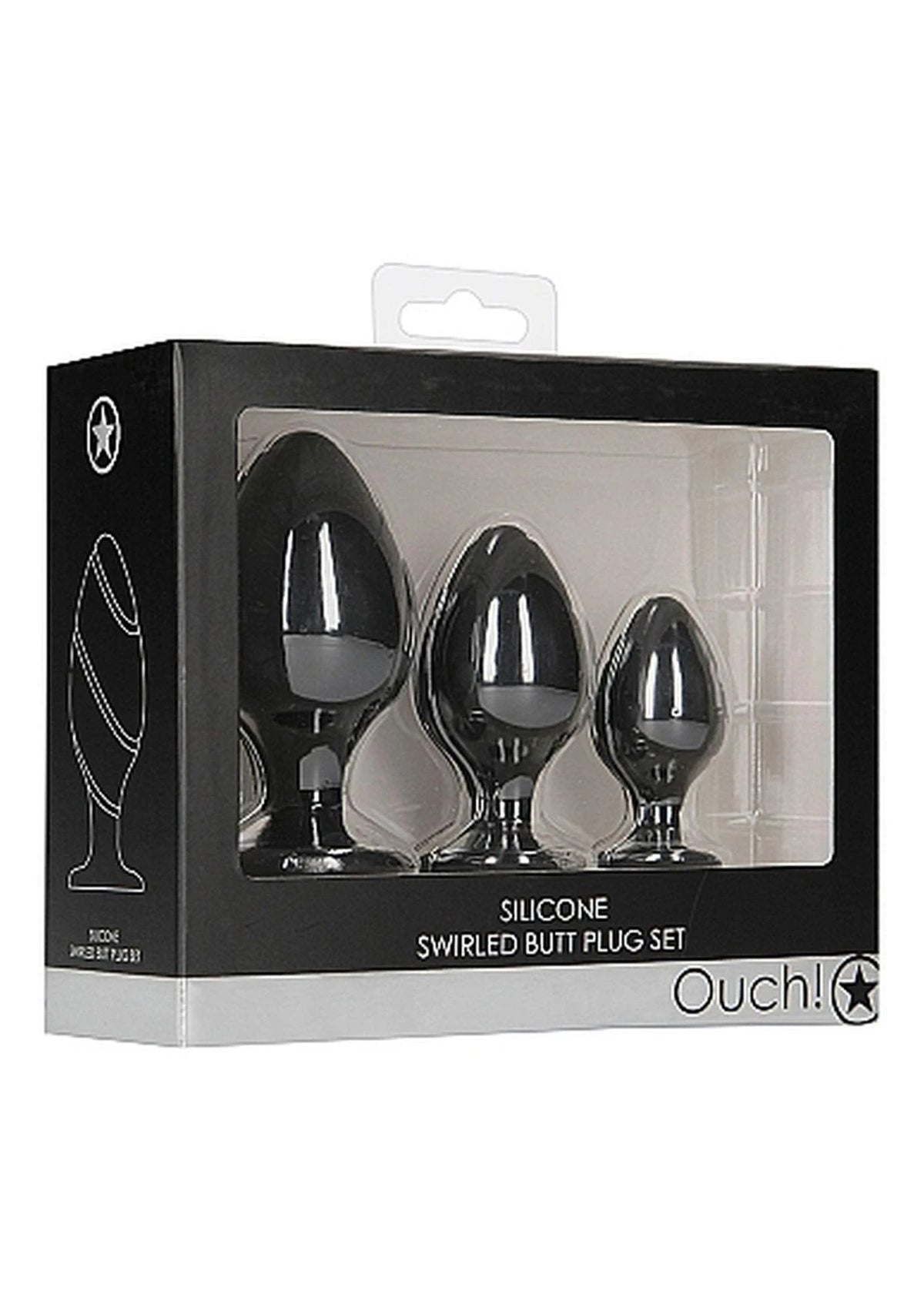 Plug anal Swirled – preto | Ouch!