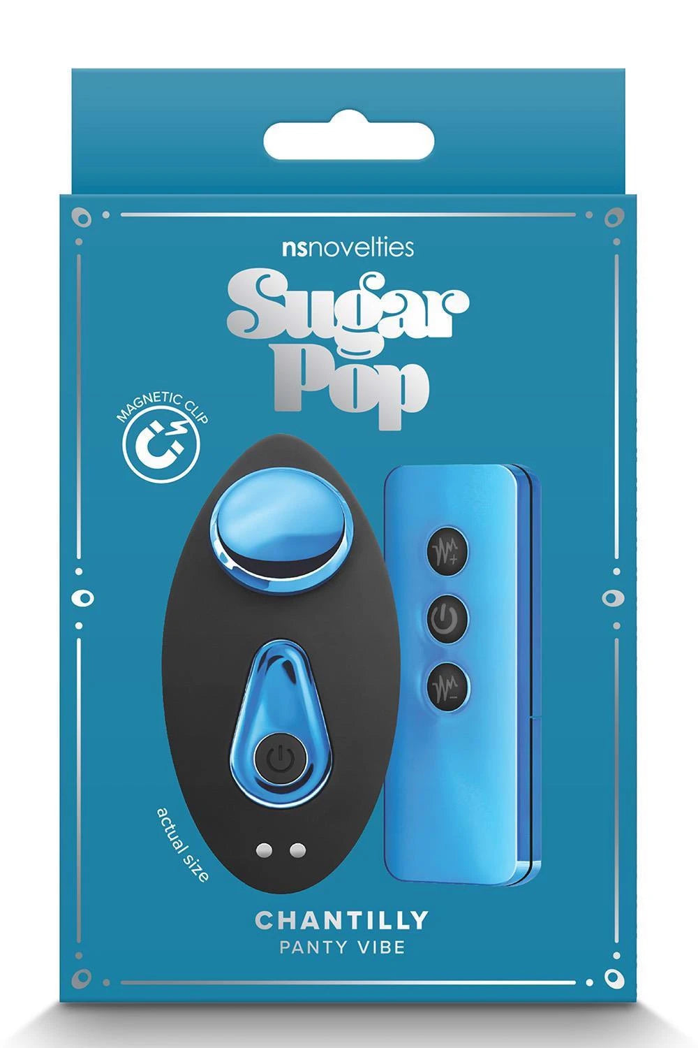 Stimulateur clitoridien Sugar POP Chantilly 10 fonctions – avec télécommande, noir | NS Novelties
