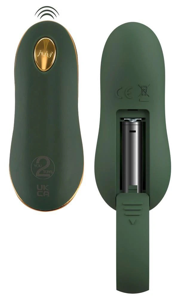 Kegel balls Luxurious 10 functions – remote control, green | Emerald Love