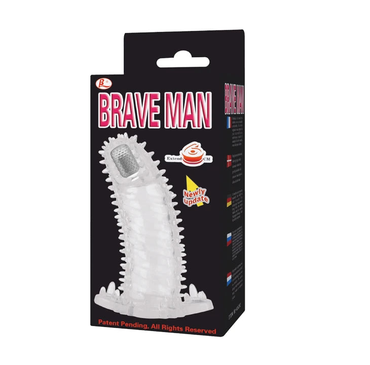 Guaina per il pene Brave – vibrante, trasparente BI-026202A | Baile