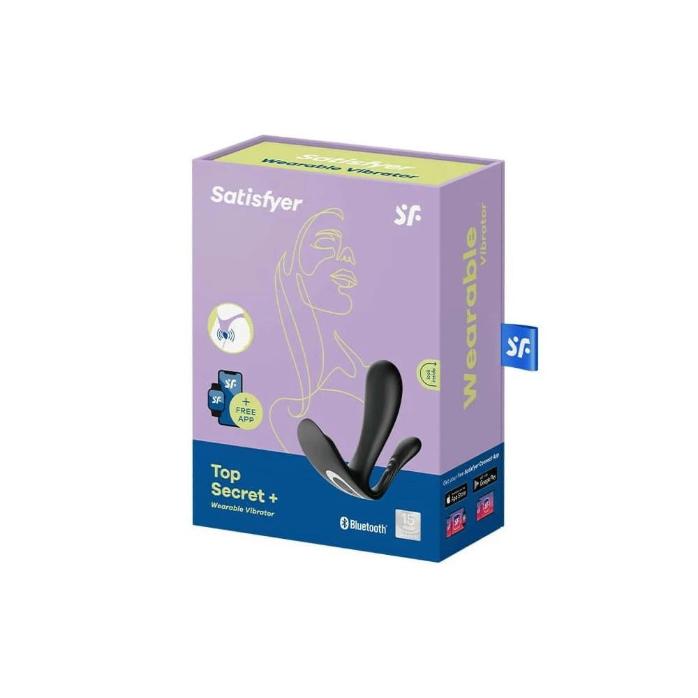 Conjunto de lingerie – controlado por app, recarregável, preto | Satisfyer