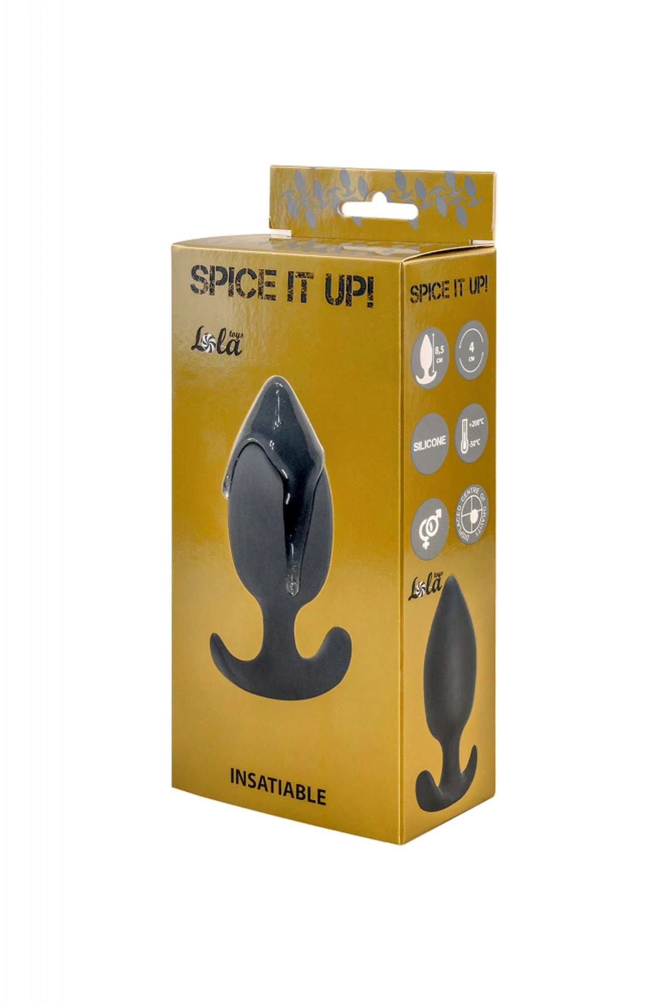 Plug-Bouchon anal avec centre de gravité décalé Pimentez-le Insatiable Gris Foncé