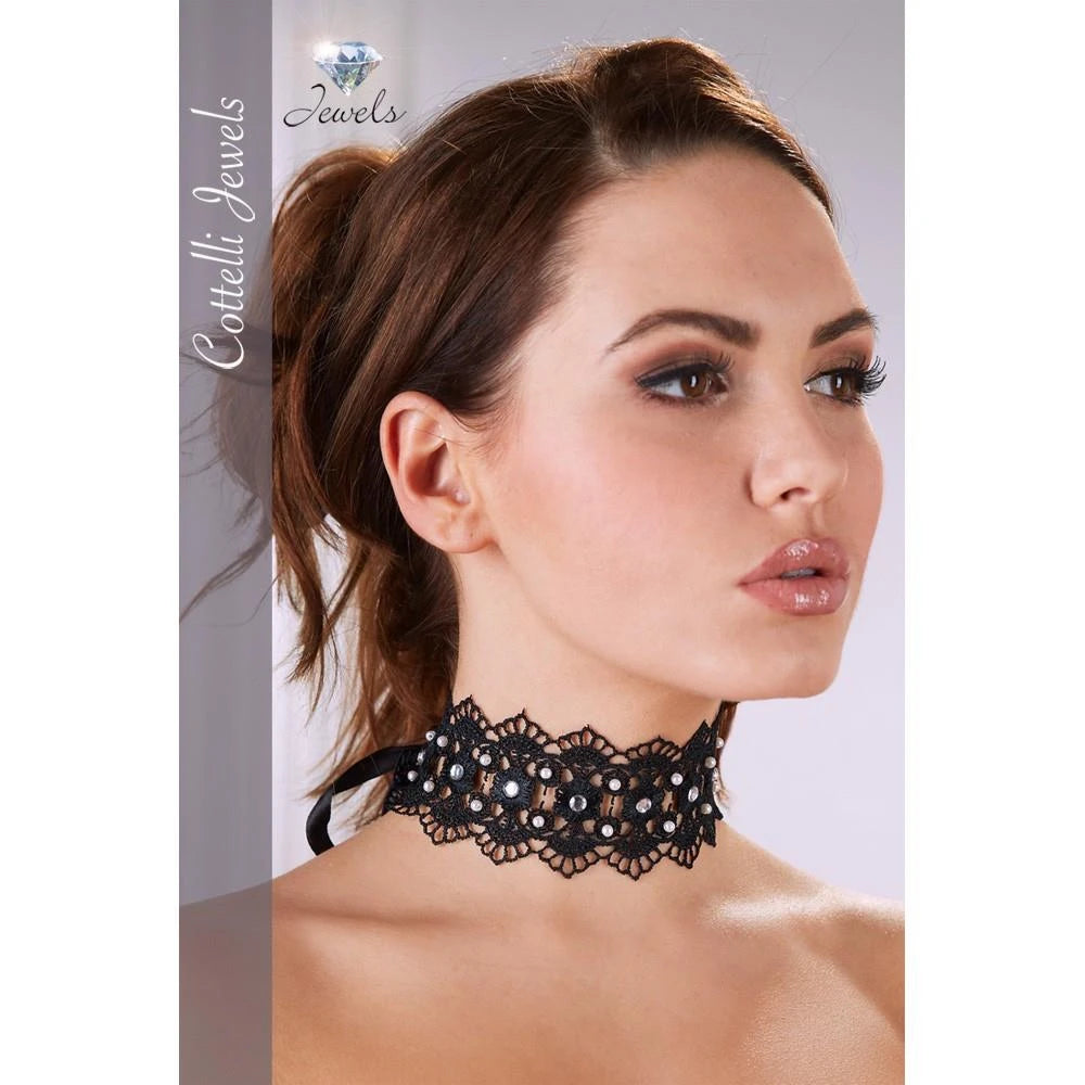 Entrave bondage Choker – noire 24501861001 | Cottelli ACCESSOIRES