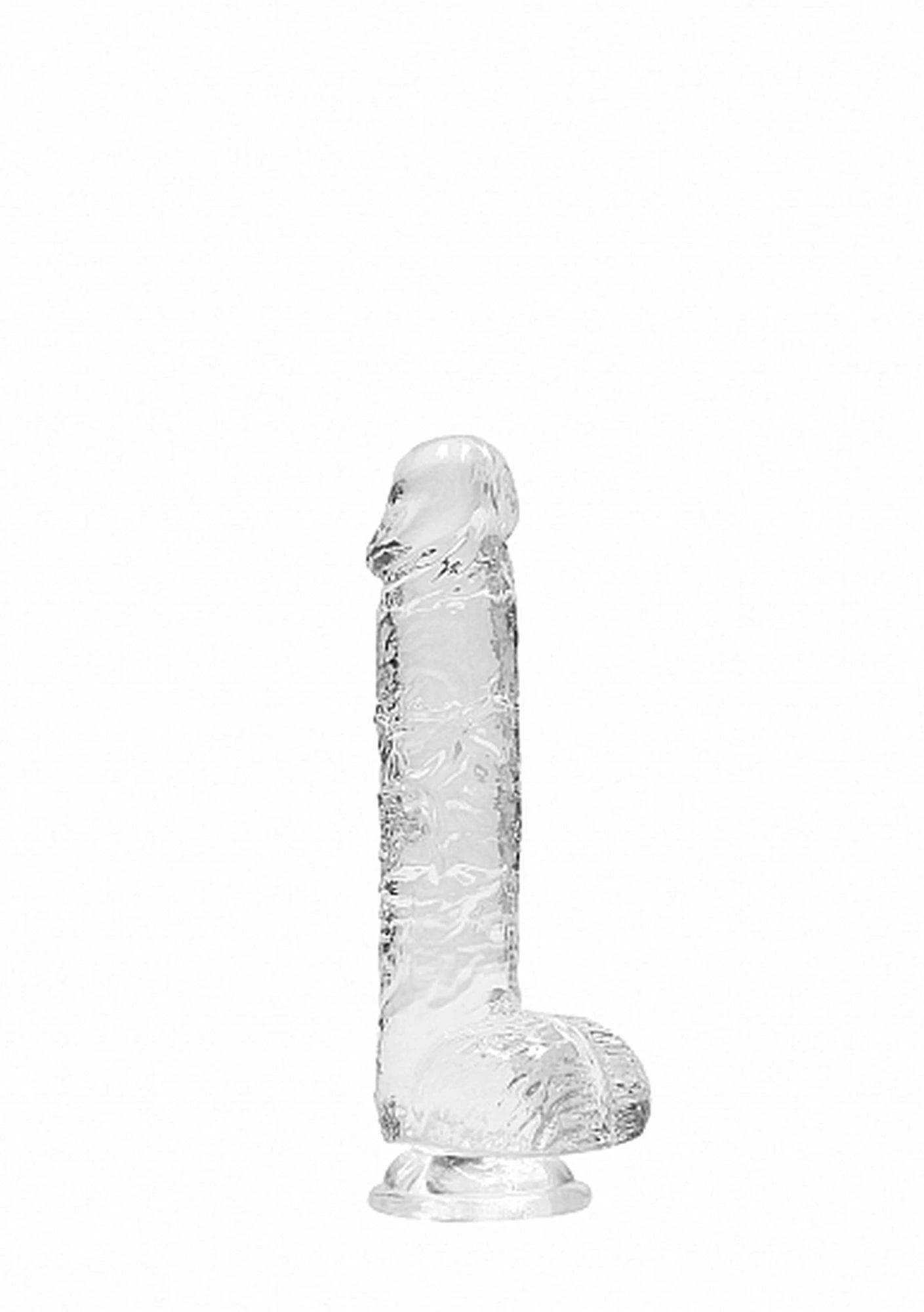 6″ / 15 cm Realistic Dildo With Balls - Transparent