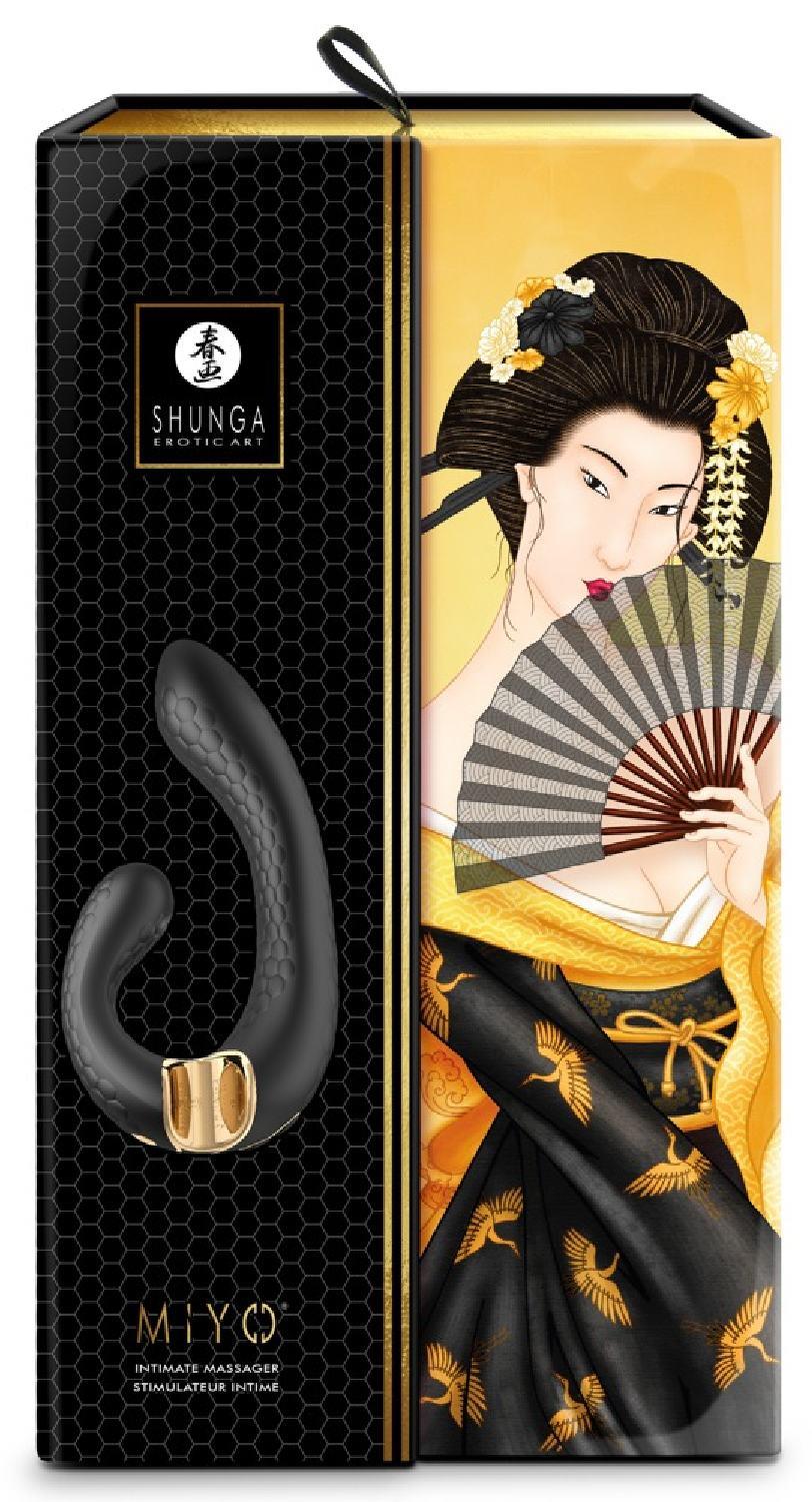 Vibratore punto G Miyo – ricaricabile, nero | Shunga