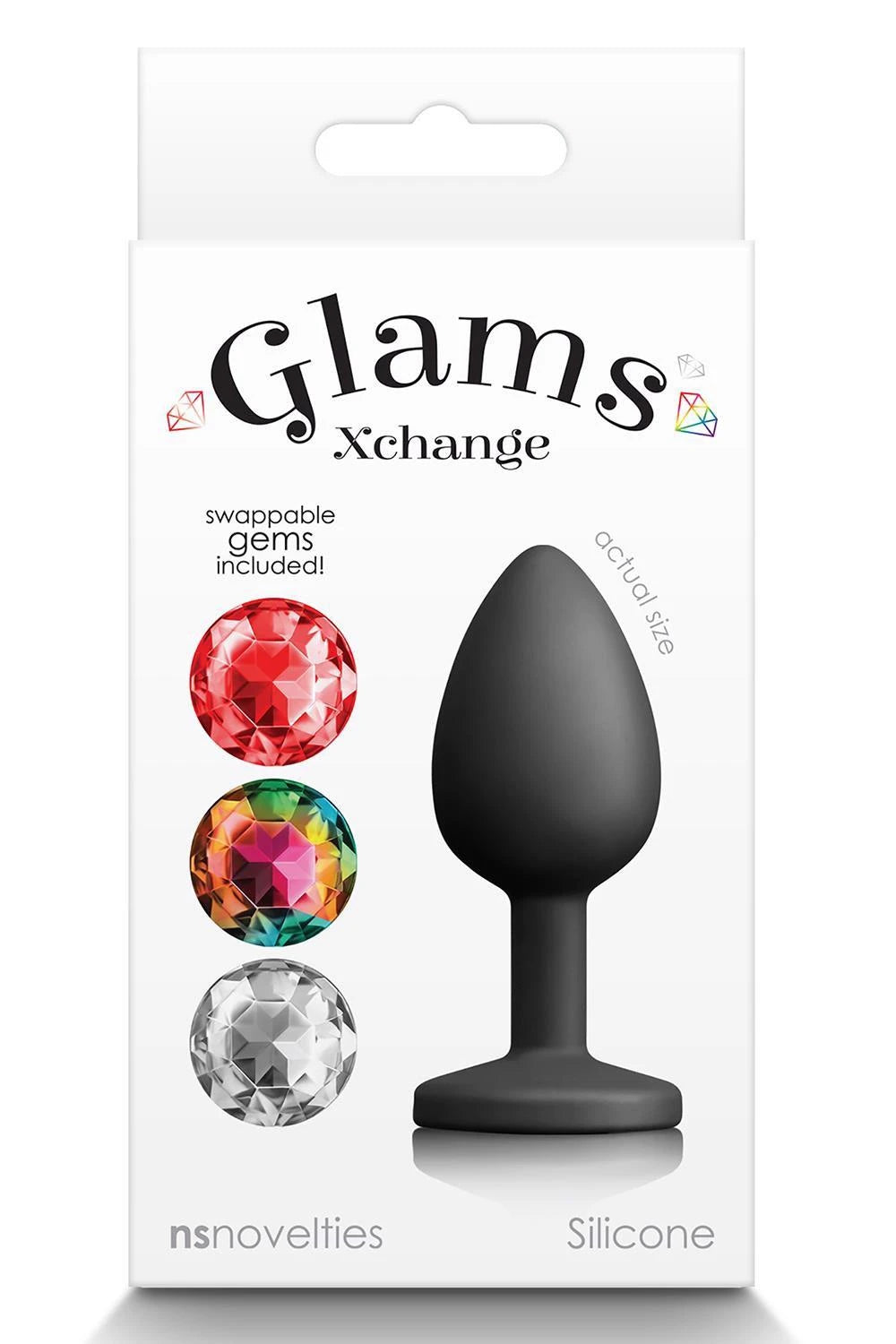 Plug anale Glams Xchange Round – con gioiello | NS Novelties