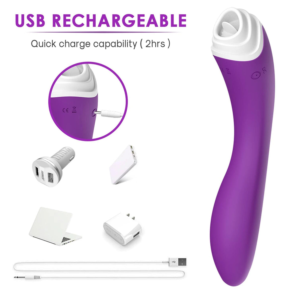 Clitoral stimulator Fairyland 9 functions – rechargeable, purple | Favorites