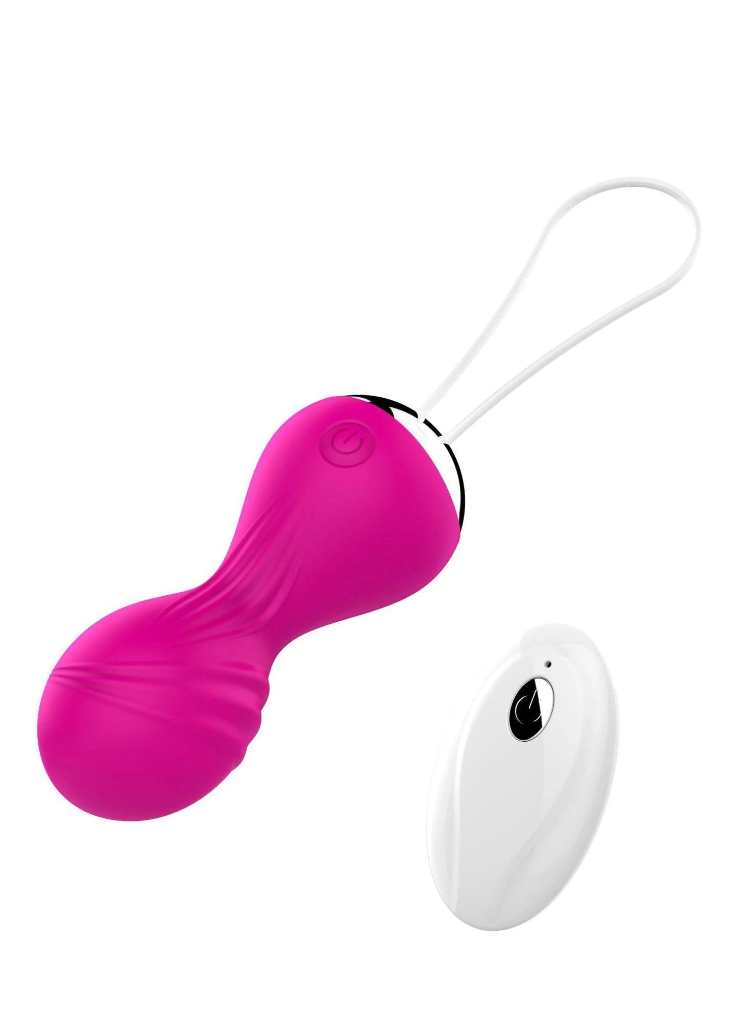 Vibrating Silicone Kegel Balls USB 10 Function / Remote control -Pink