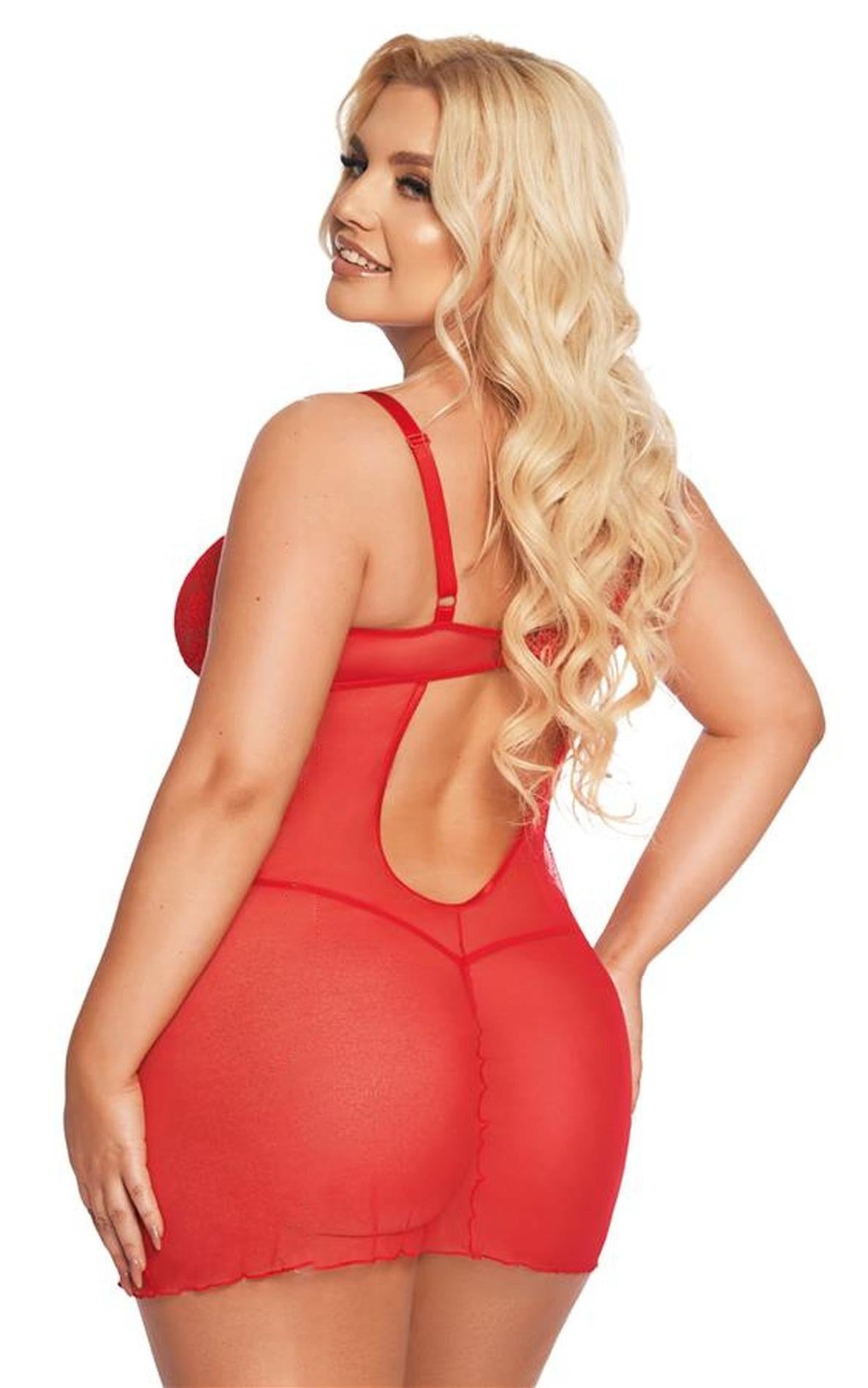 Babydoll Aldona – red | SoftLine Collection