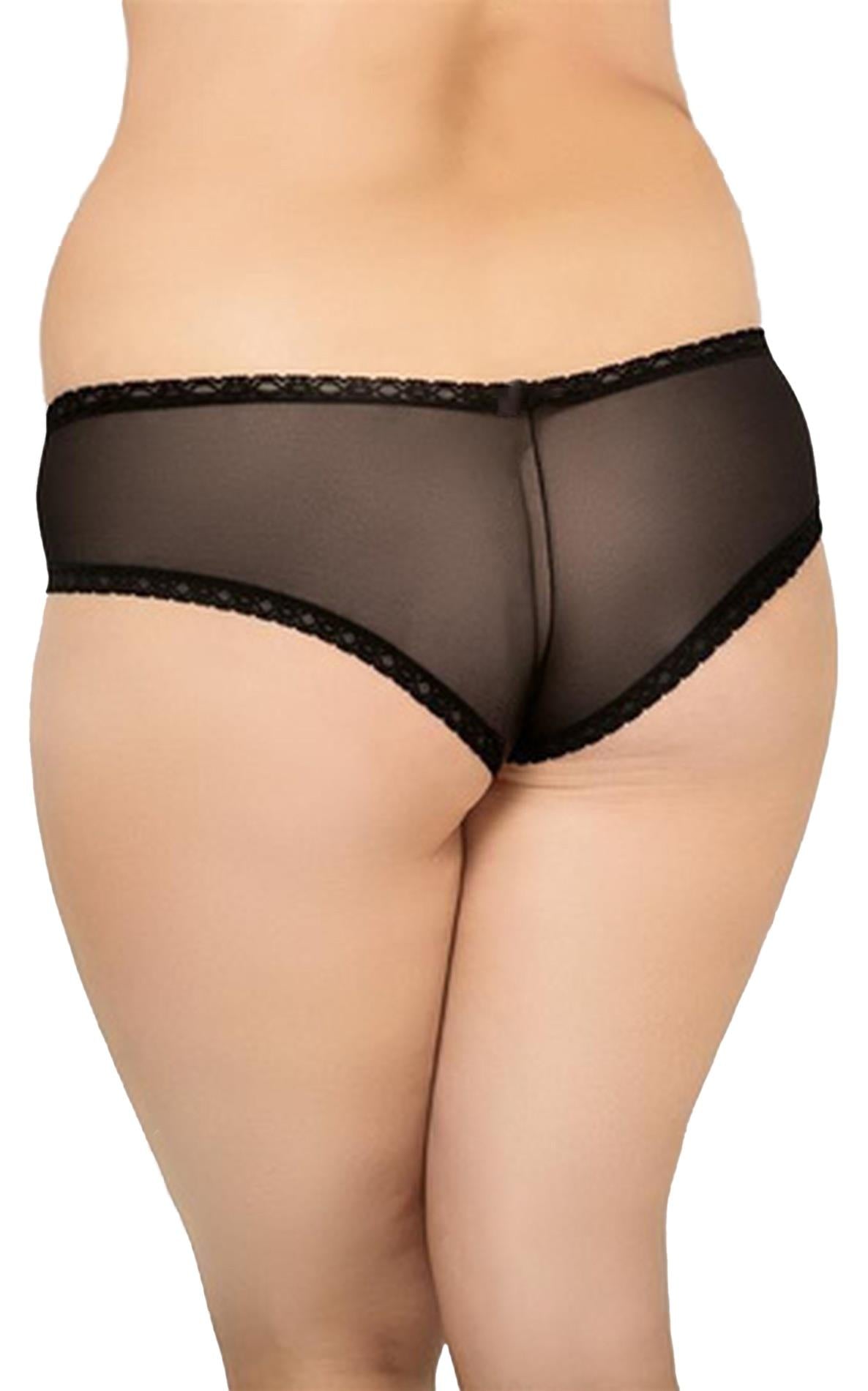 Cueca – em rede, preta 89-5591246914 | SoftLine Collection