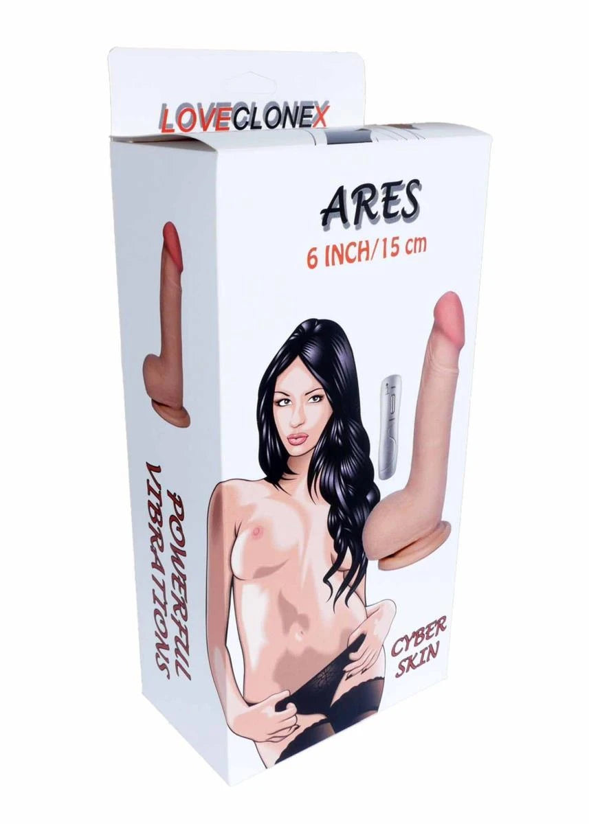 Realistic vibrator Ares Loveclonex 6″″-vibration – remote control, with suction cup, nude | Favorites
