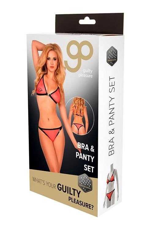 GP PRINTED DATEX BRA & PANTY SET, XL