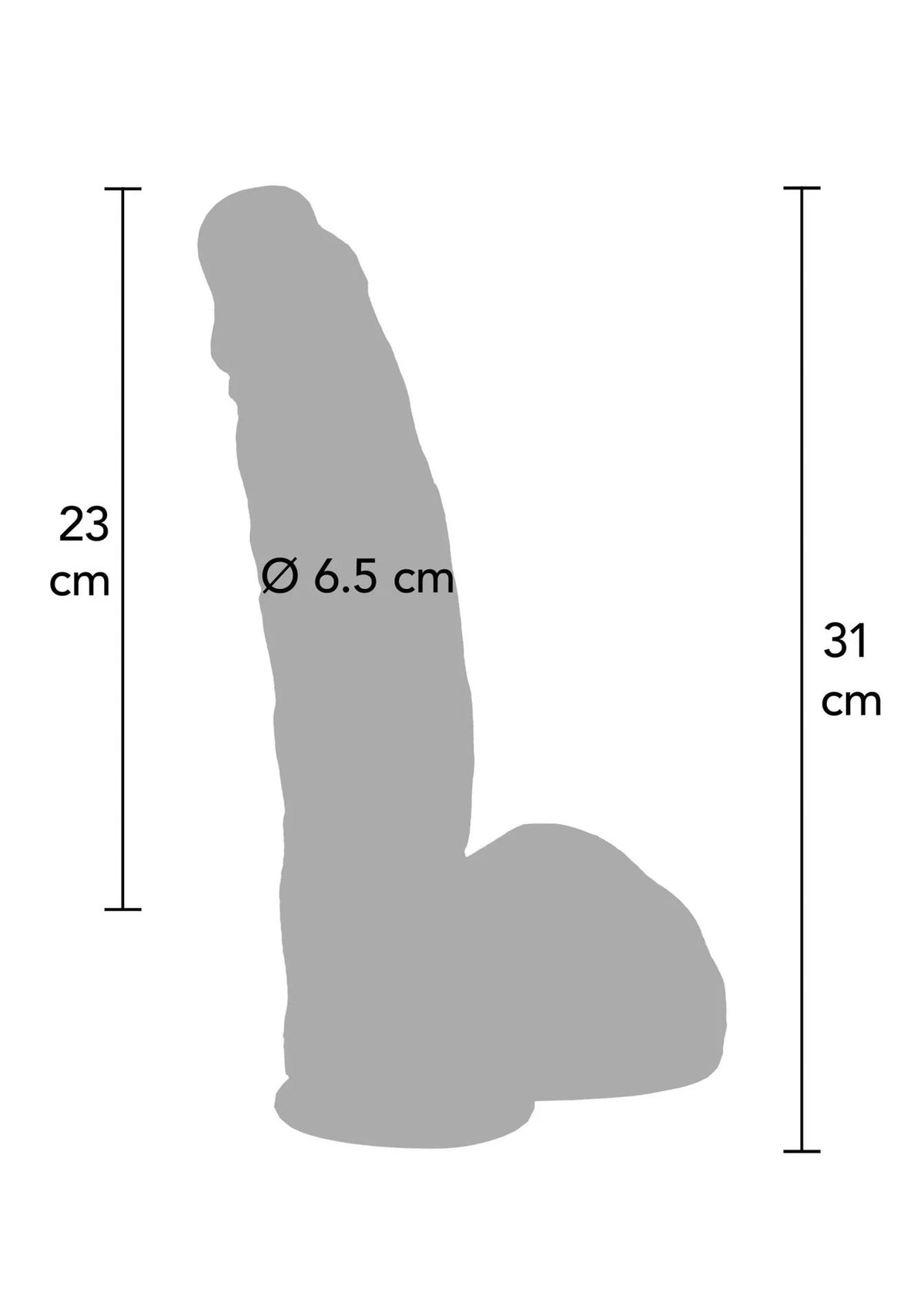 Realistic dildo – with suction cup, nude 30-20758-X-SKIN | Hidden Desire