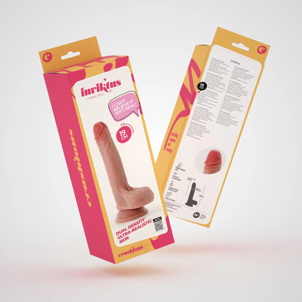 Realistic dildo Inviktus – with suction cup, nude EX24640 | Crushious