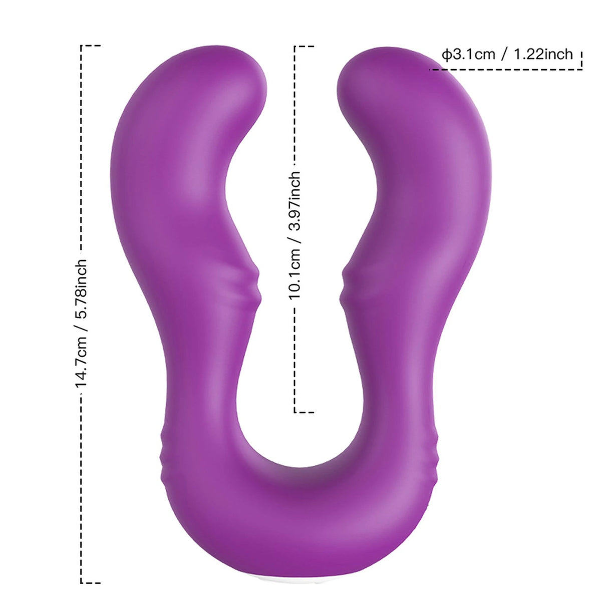 Vibratore punto G Seraph 9 funzioni – con telecomando, doppio, viola | Favorites