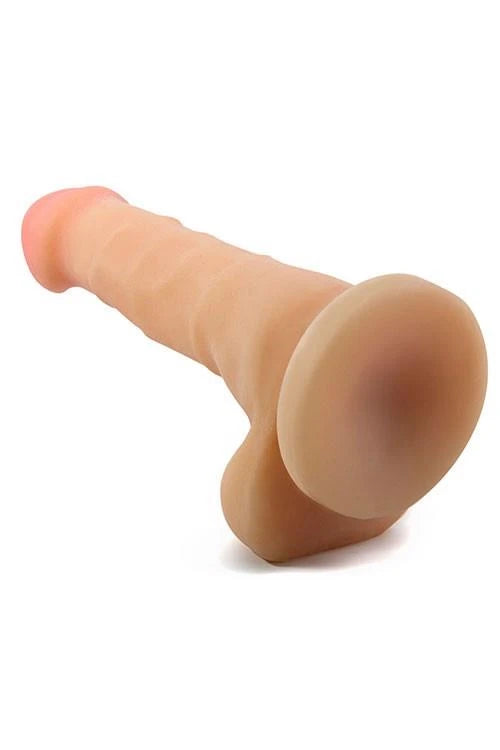 Consolador realista AU Naturel Sensa Feel SAM – con ventosa, de cyberskin, beige | Blush