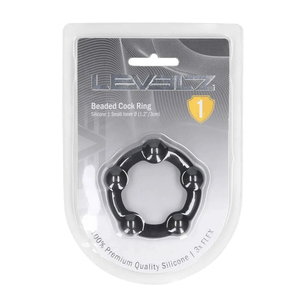 Anello fallico Beaded – nero 36-LVL01-0021BLK | Levelz