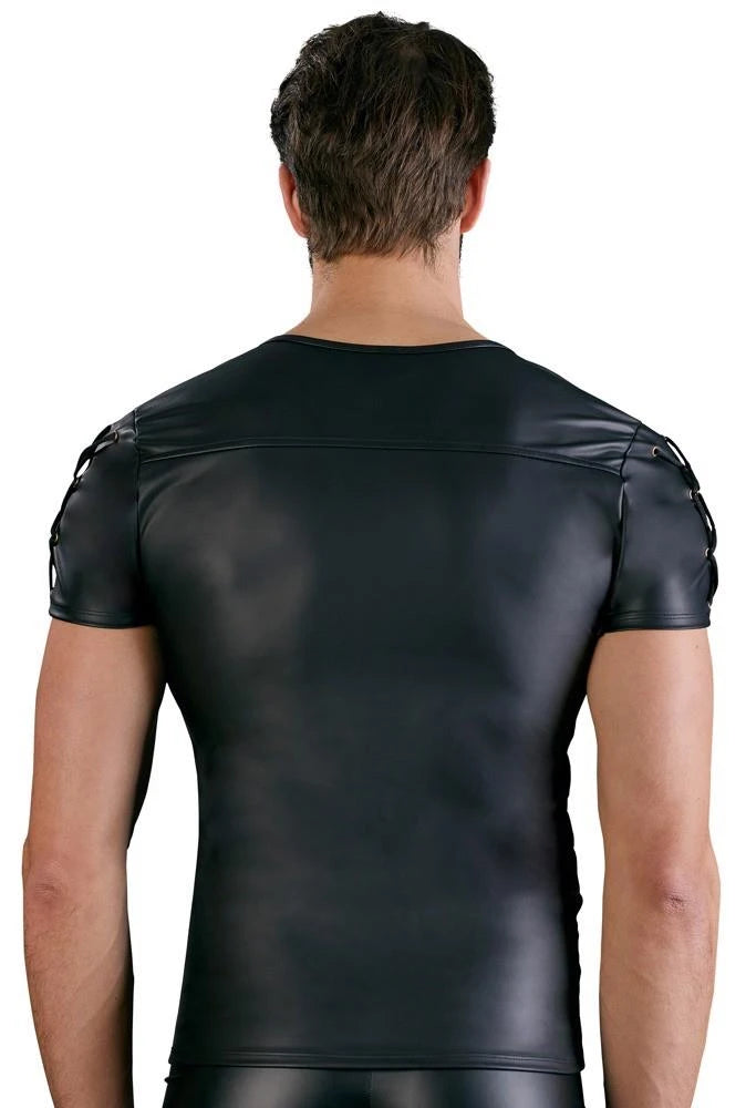 T-shirt homme – à zip, mini, noir | NEK