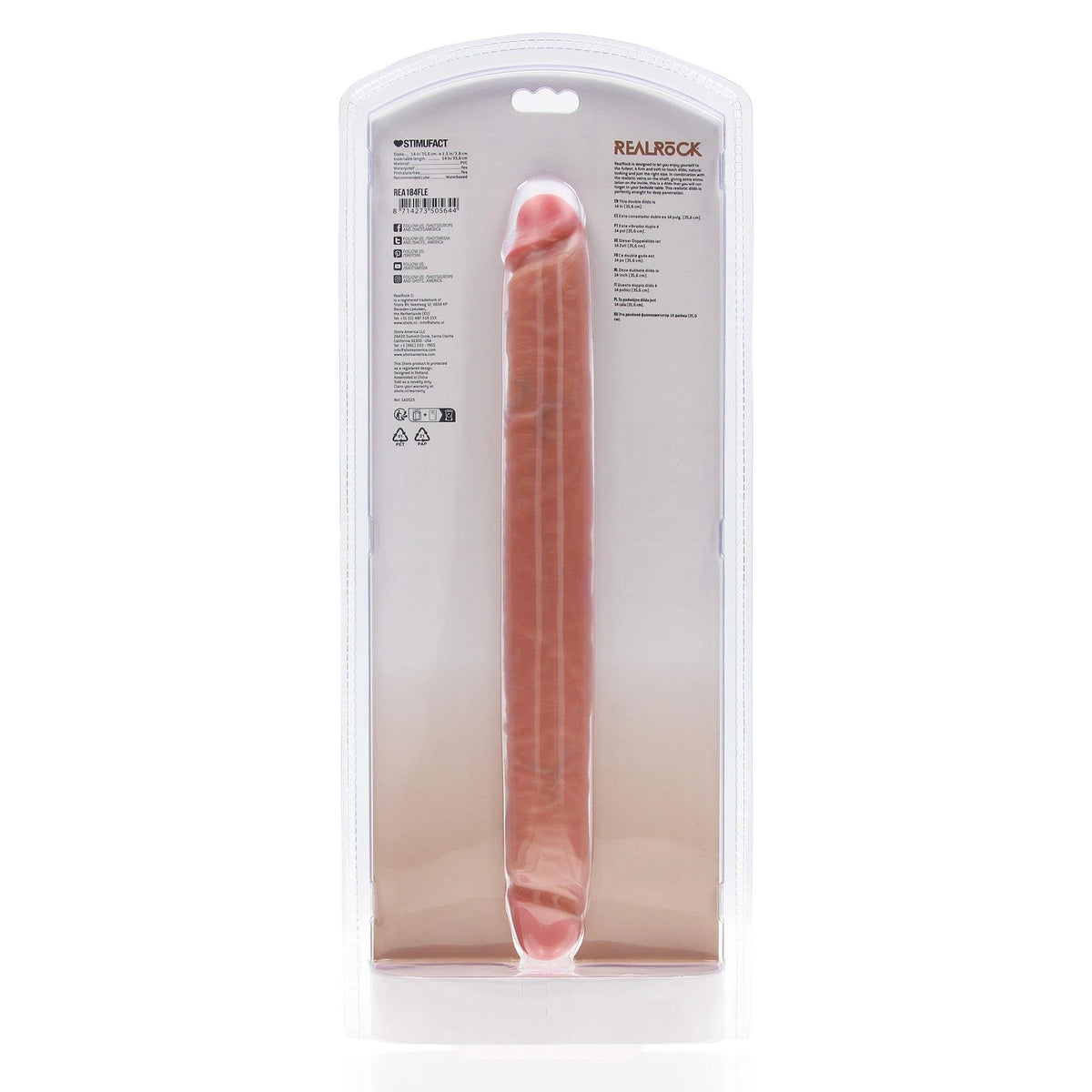 Dildo Ended 14″ – doppelt, hautfarben | RealRock