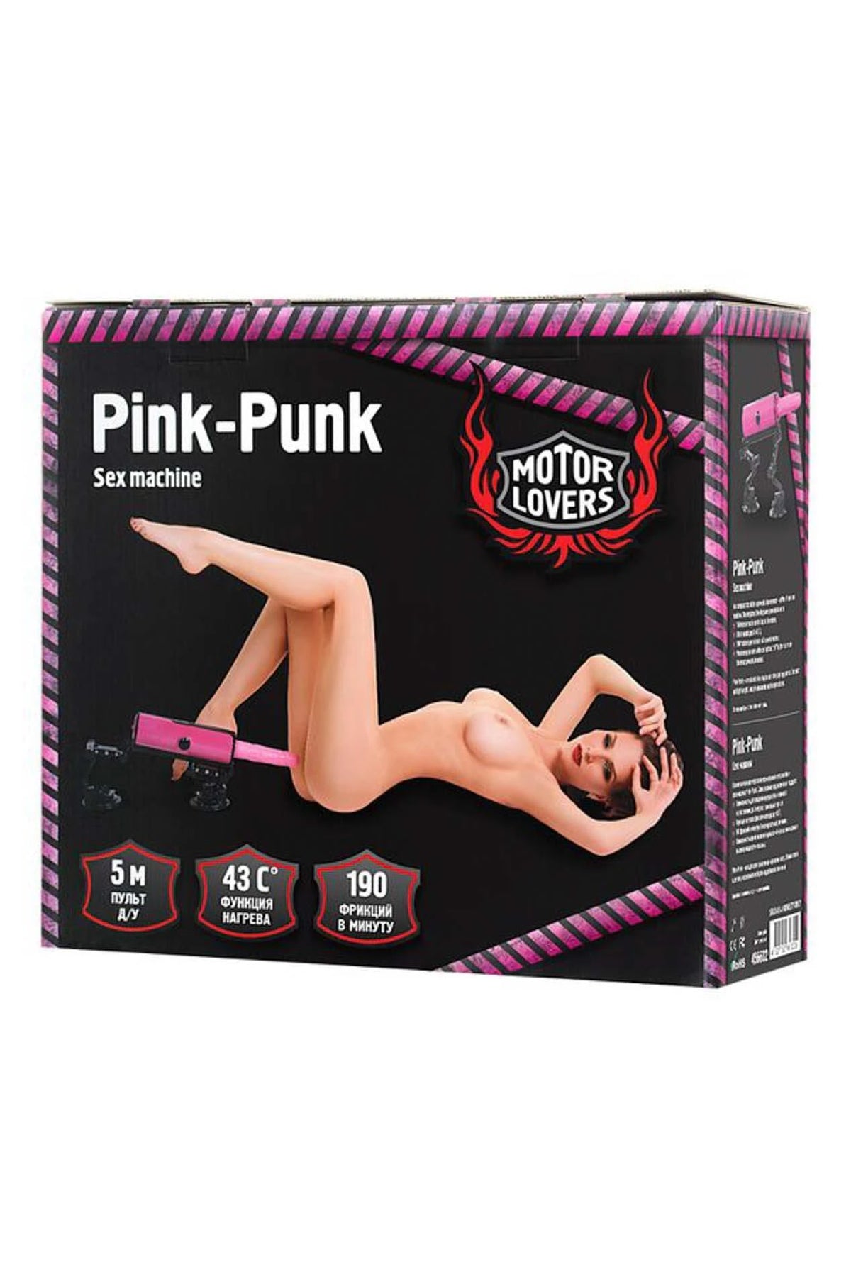 Sex machine Punk 3 velocità – con telecomando, vibrante, rosa | MotorLovers