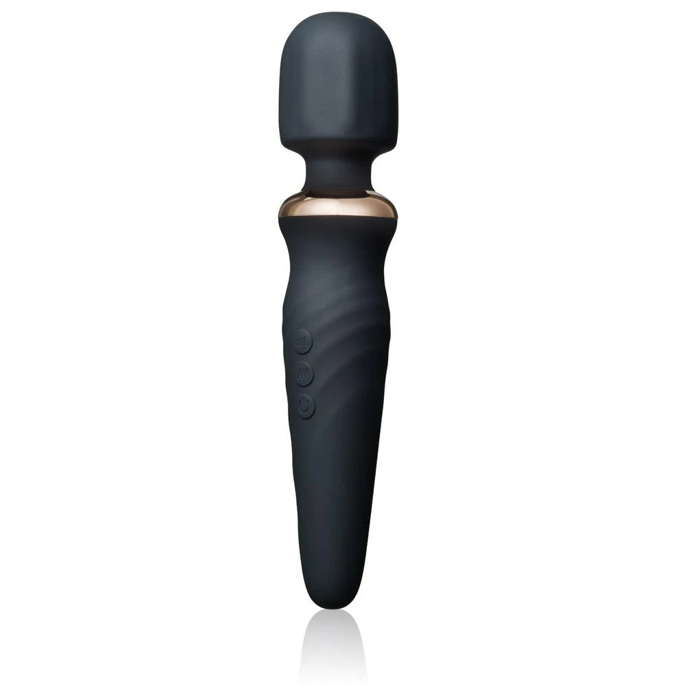 Massaggiatore wand Torch 25 funzioni – ricaricabile, nero | INTY Toys