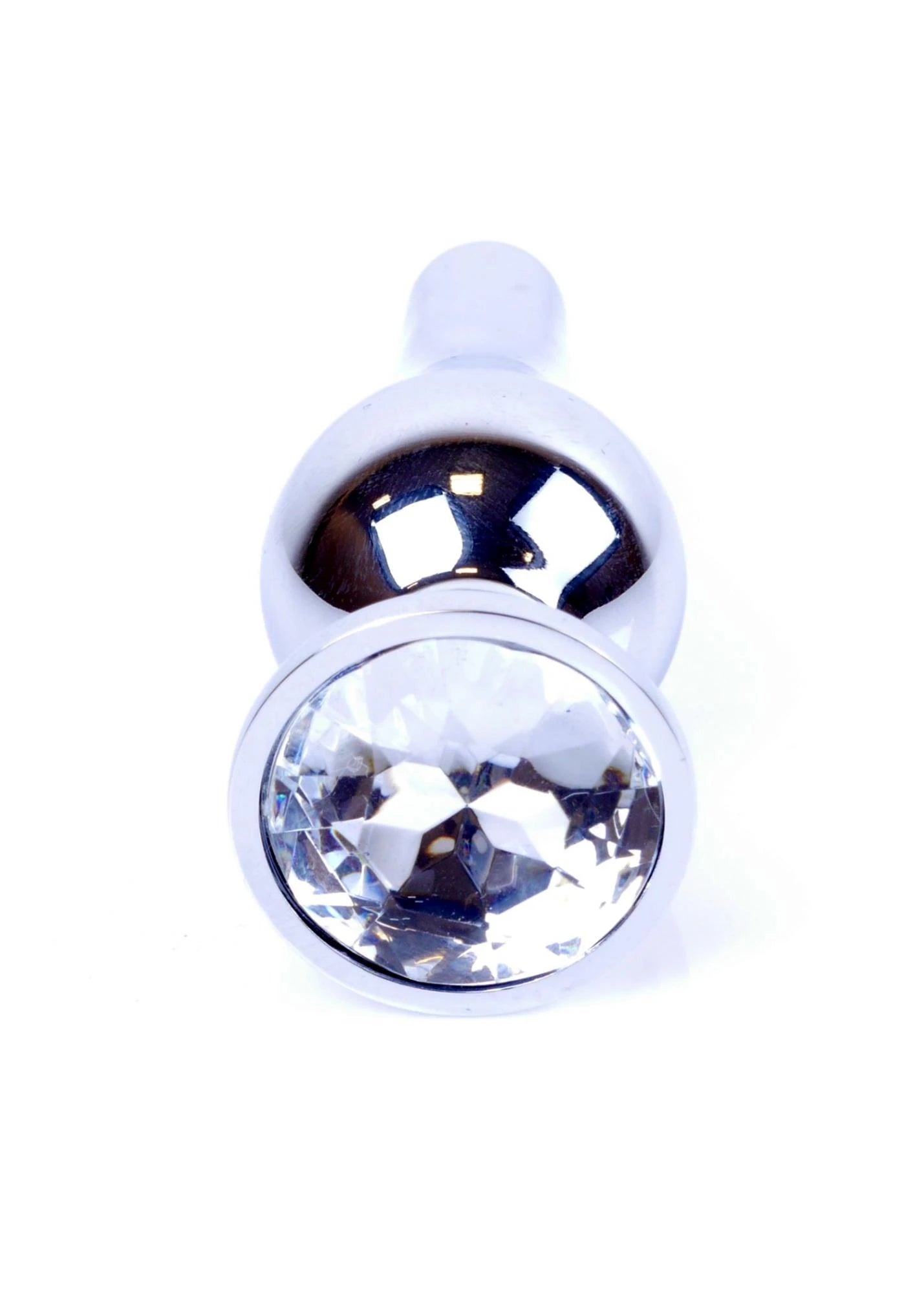 Bijoux de plug - Plug anal argenté - Transparent