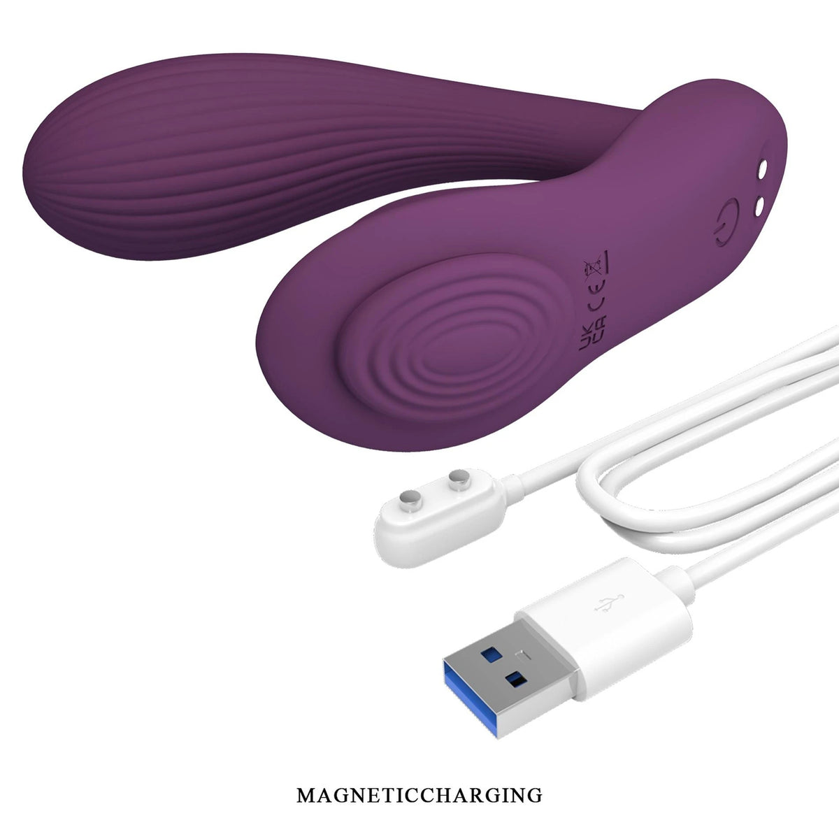 Vibrador especial Franz Mobile 10 funciones – control por app, doble, ciruela | Pretty Love