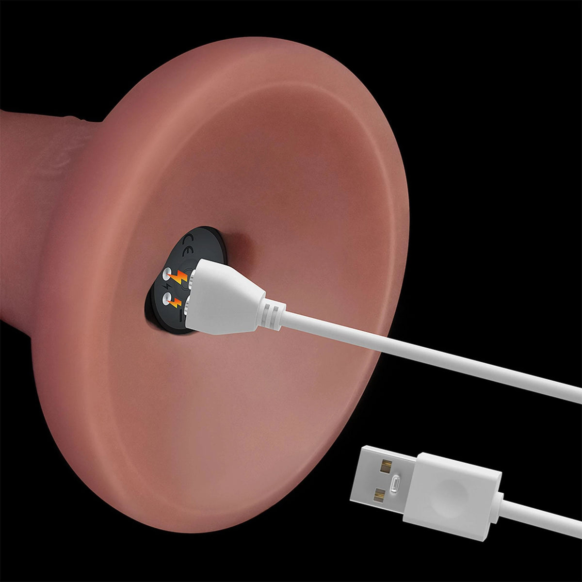 Realistic vibrator Density 10 functions – with suction cup, double, nude 16 cm | Lovetoy