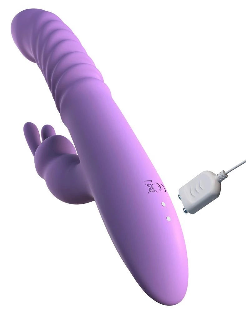 Vibratore rabbit 7 funzioni – ricaricabile, a spinta, viola | Fantasy For Her