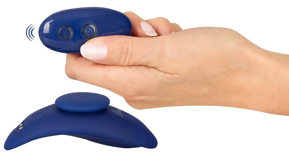 Classic vibrator 10 functions – remote control, blue | Sweet Smile