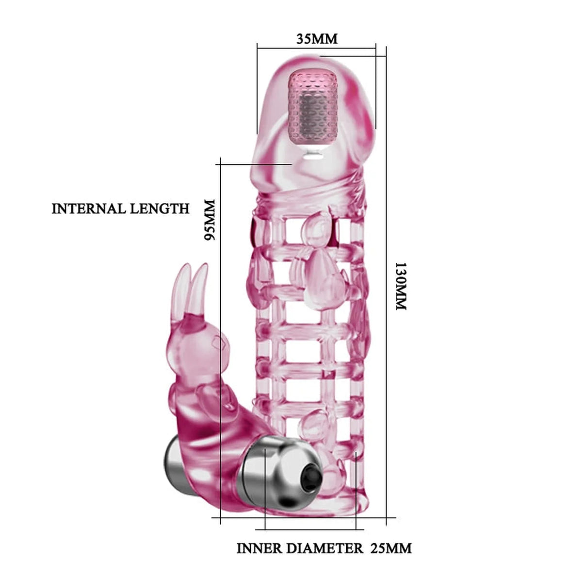 Gaine de pénis Ultimate 10 fonctions – vibrante, rose | Baile