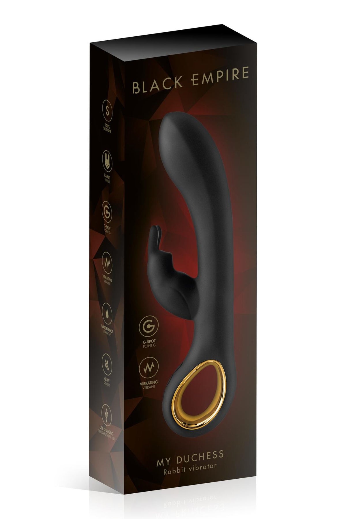 Rabbit vibrator Duchess – rechargeable, black | Black Empire